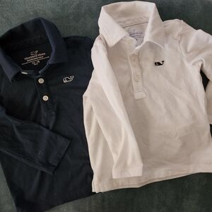 Vineyard Vines Kids' Navy and White Polo Shirts